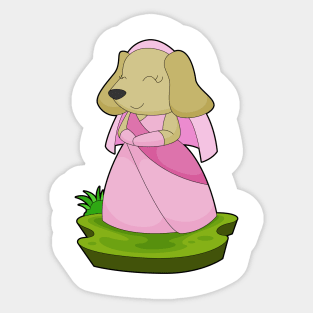 Dog Bride Veil Wedding Sticker